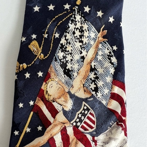 Vintage Tango by Max Raab American Collection Javelin Throw 100% Silk Tie - Picture 5 of 11